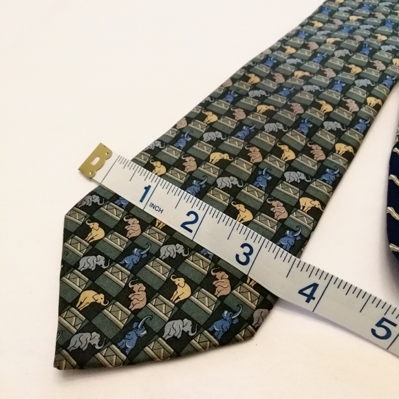 Tommy Hilfiger Silk Conversational Tie, Vintage - Picture 4 of 8